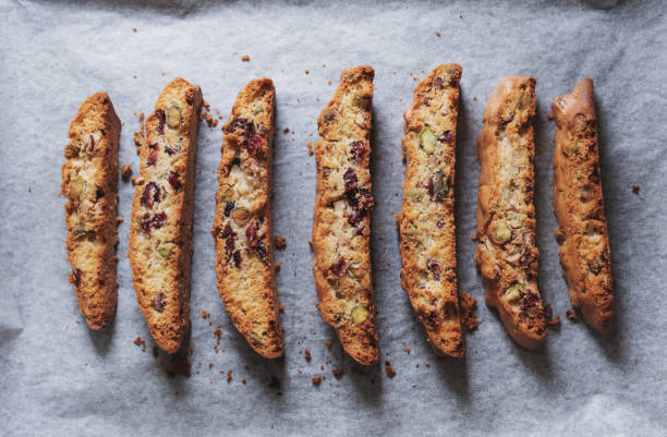 istock Sliced Biscotti, Italian cookies 1248124061