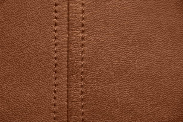 istock The texture of genuine leather. Brown background. 1248126613