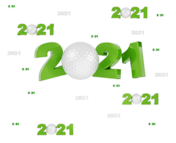 istock Many Golf 2021 Designs with many Balls on White 1248127872