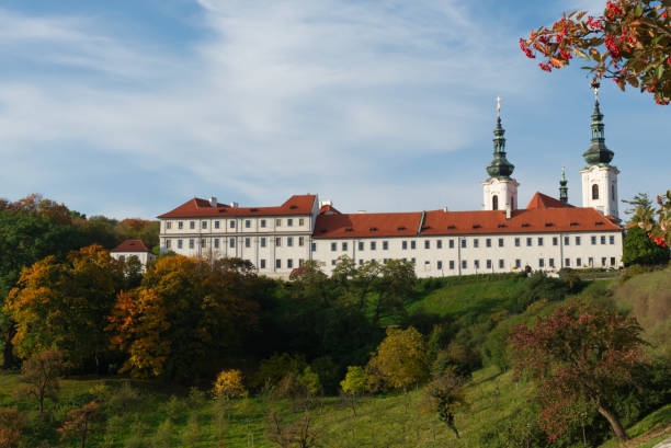 istock Strahov Monastery on a fall day. Autumn landscape. 1248130614