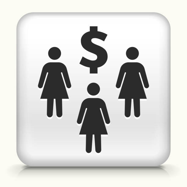 istock Women with Dollar Sign Money Icon 1248134176