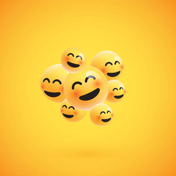 istock Group of high detailed yellow emoticons, vector illustration 1248136203