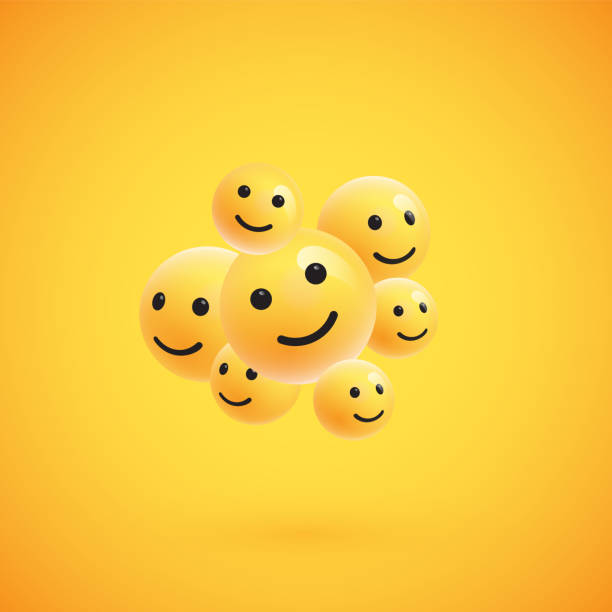 istock Group of high detailed yellow emoticons, vector illustration 1248137632