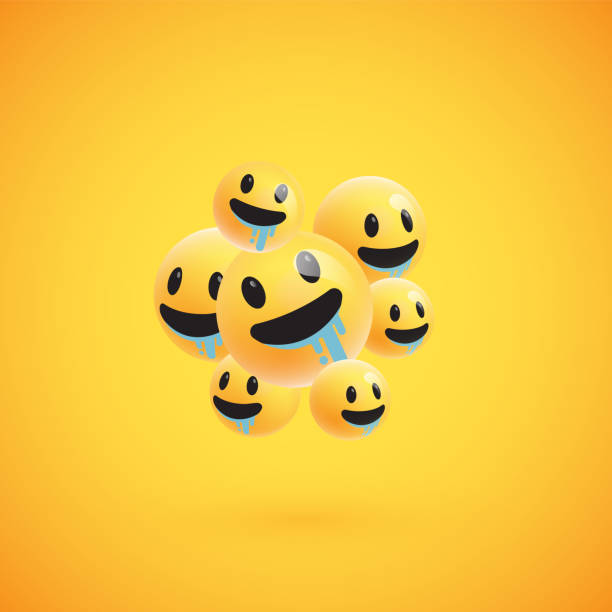 istock Group of high detailed yellow emoticons, vector illustration 1248138050