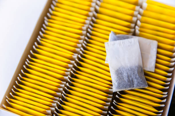 Tea for brewing with hot water when drinking weight loss powder in packets