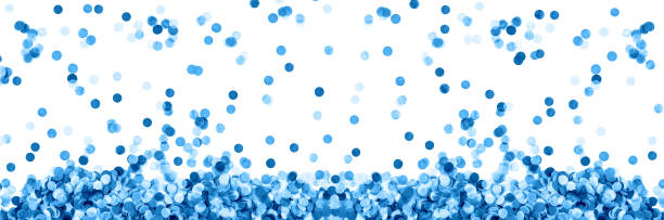 istock Banner made from blue confetti isolated on white background. 1248148550