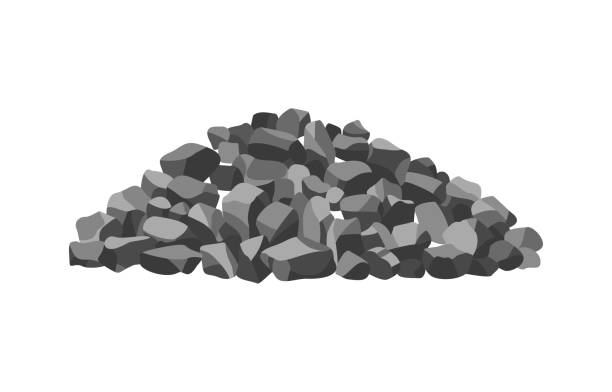 Heap building material. Heap of gravel. Vector illustrations can be used for construction sites, works and industry gravel Heap building material. Heap of gravel. Vector illustrations can be used for construction sites, works and industry gravel. gravel mound stock illustrations