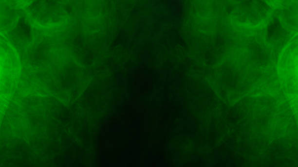 istock Green steam on a black background. 1248156948