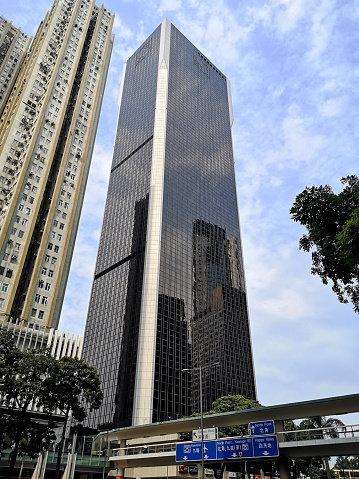 Sun Hung Kai Centre, an office skyscraper in Wan Chai, Hong Kong Island, Hong Kong. It is 215 metres tall consisting 53 floors.