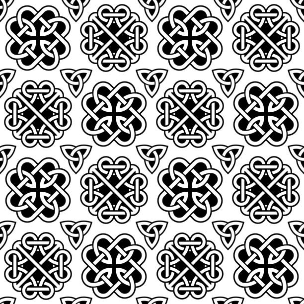 150+ Celtic Irish Patterns And Knots Vector St Patrick& Stock ...