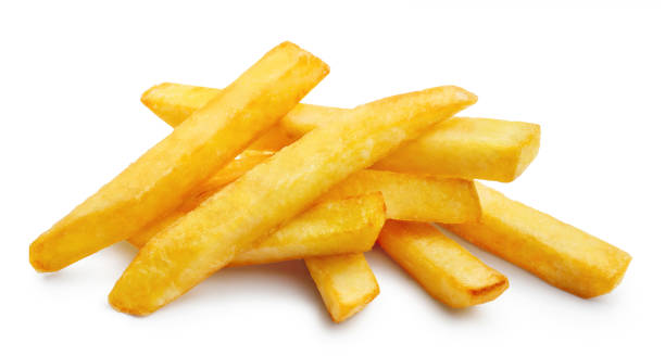 istock Potato fries on white 1248163184