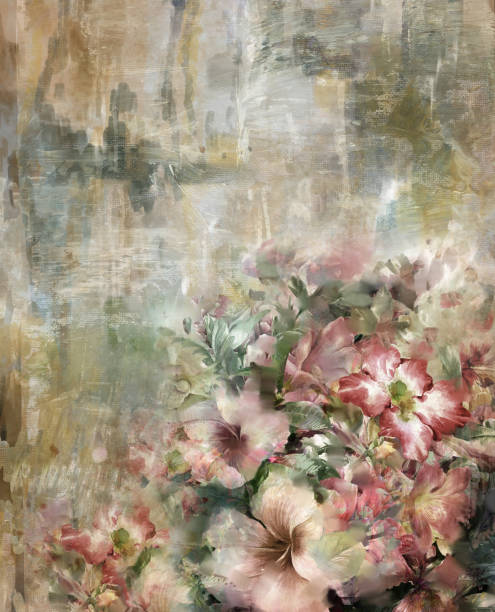 istock Abstract art colorful flowers  painting. Spring multicolored illustration 1248163750