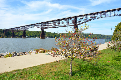 Walkway over the Hudson (formerly the Highland-Poughkeepsie railroad bridge) in Poughkeepsie, New York