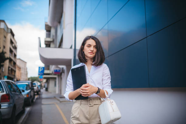 istock Young woman in a hurry going to work 1248172620