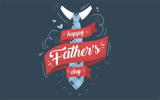 Vector illustration of FATHER'S DAY GREETING