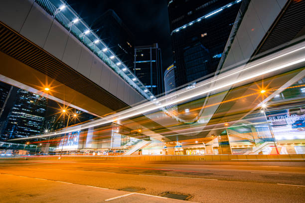istock Hong kong modern skyscrapers at night 1248175812