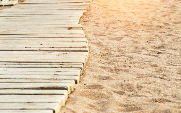istock Wooden path to the sandy beach. 1248175858