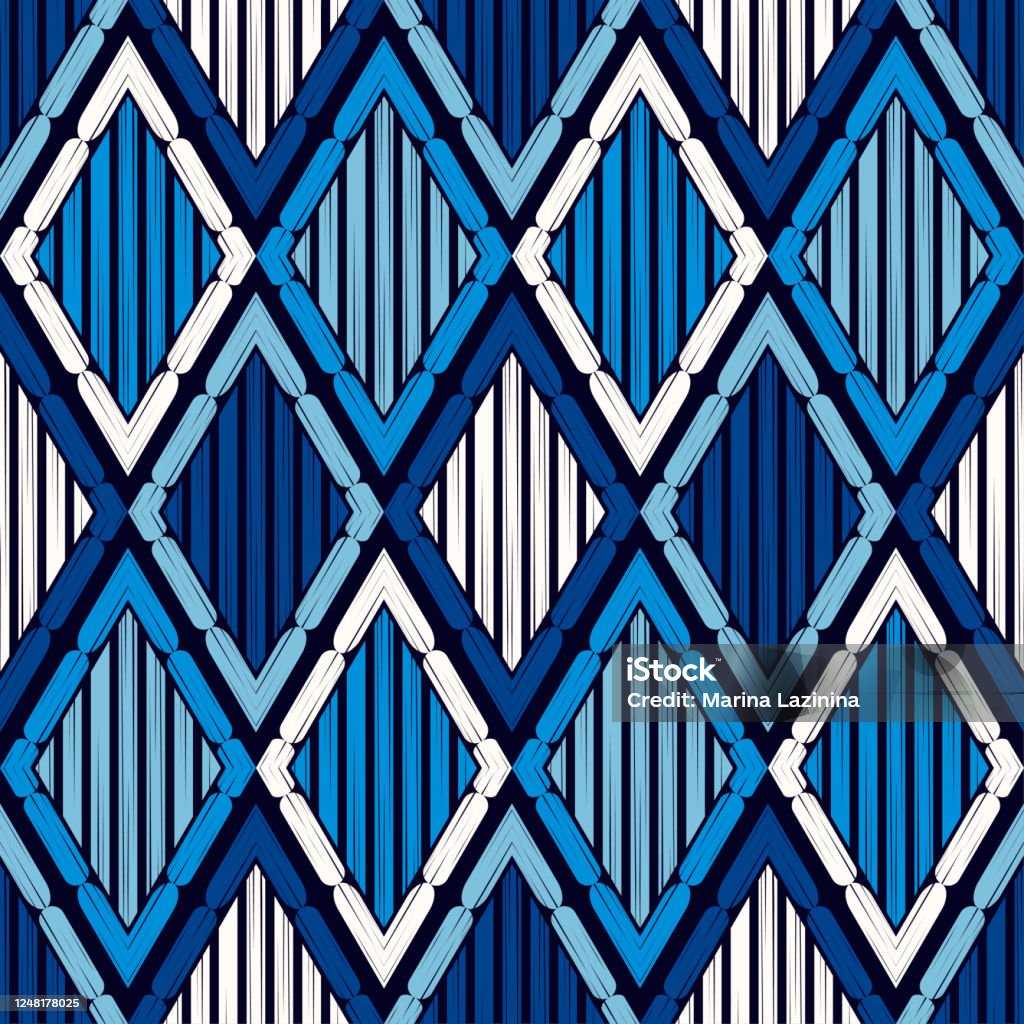Geometric Hatching Pattern Seamless Pattern Geometry Design With Manual Hatching Stock ...