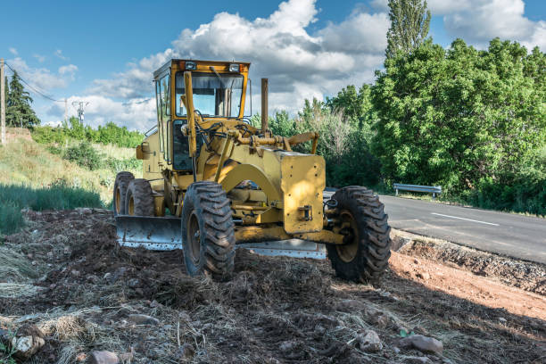 istock Fundamental bulldozer machine in the construction industry 1248178755