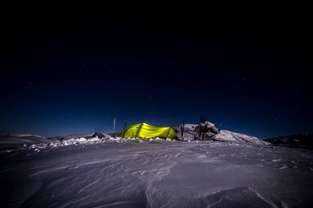istock Camping in the snow 1248179244