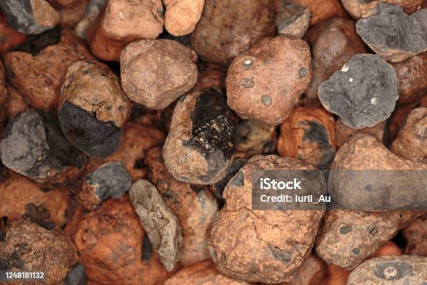 Background Of Expanded Clay Pebbles Closeup Stock Photo - Download Image Now - Gardening, Granule, Architecture