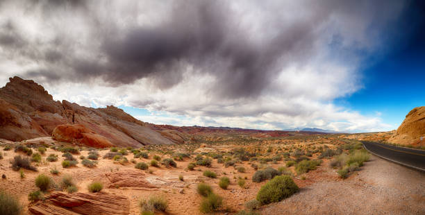 istock Valley of Fire with dramatic sky 1248184118