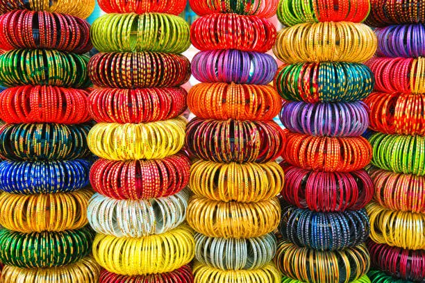 Photo of Indian Bangles in a shop