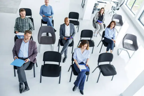 Photo of Social distancing at board room!