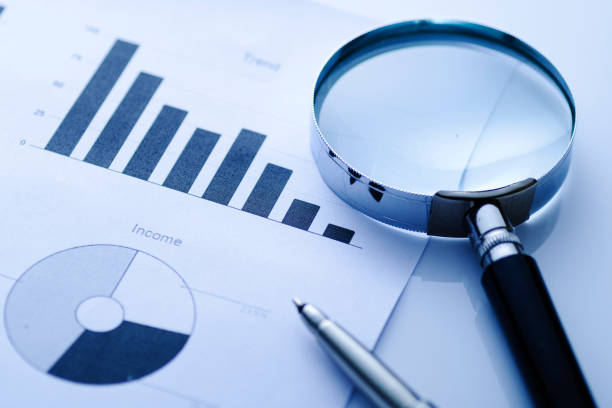 istock Income pie and bar graphs showing a loss 1248190781