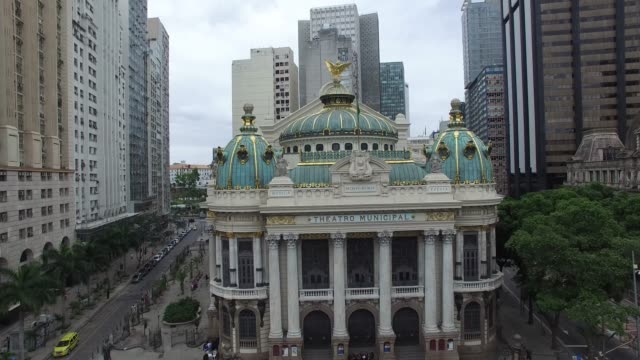 Aerial view of Opera House in Rio de Janeiro, Brazil