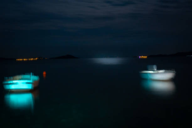 istock Boats in the moonlight 1248195253