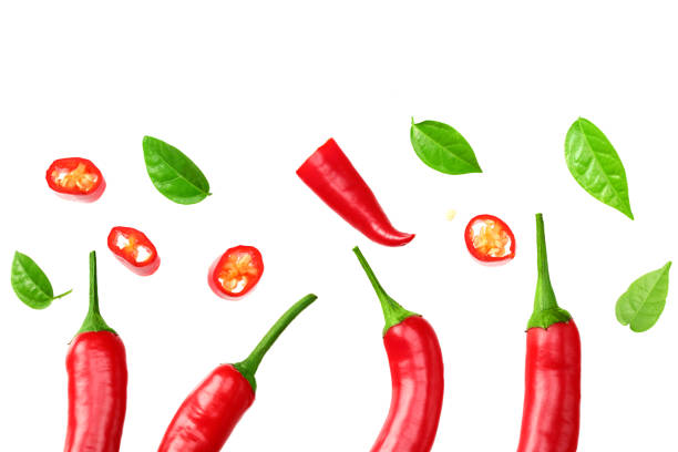 istock sliced red hot chili peppers isolated on white background top view 1248197429