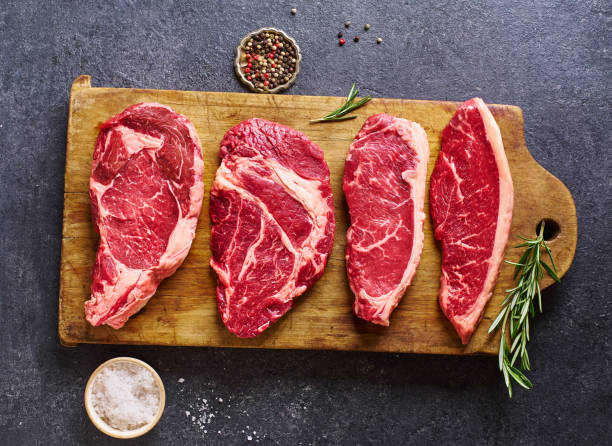 istock Variety of fresh Black Angus Prime raw beef steakes 1248210972