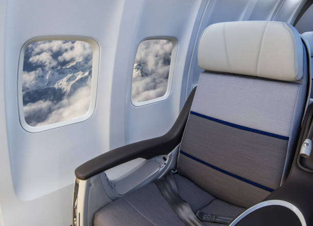 istock Seat rows in an airplane cabin 1248211850