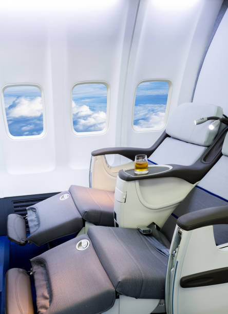 istock Seat rows in an airplane cabin 1248211926