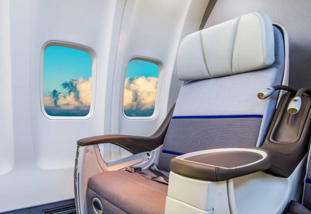istock Seat rows in an airplane cabin 1248211948
