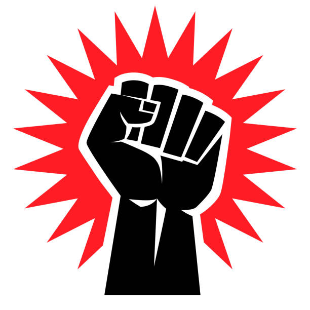 ilustrații de stoc cu banner de protest - rasism