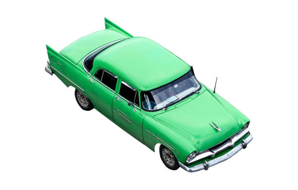 istock Classic american car in bright green 1248224935