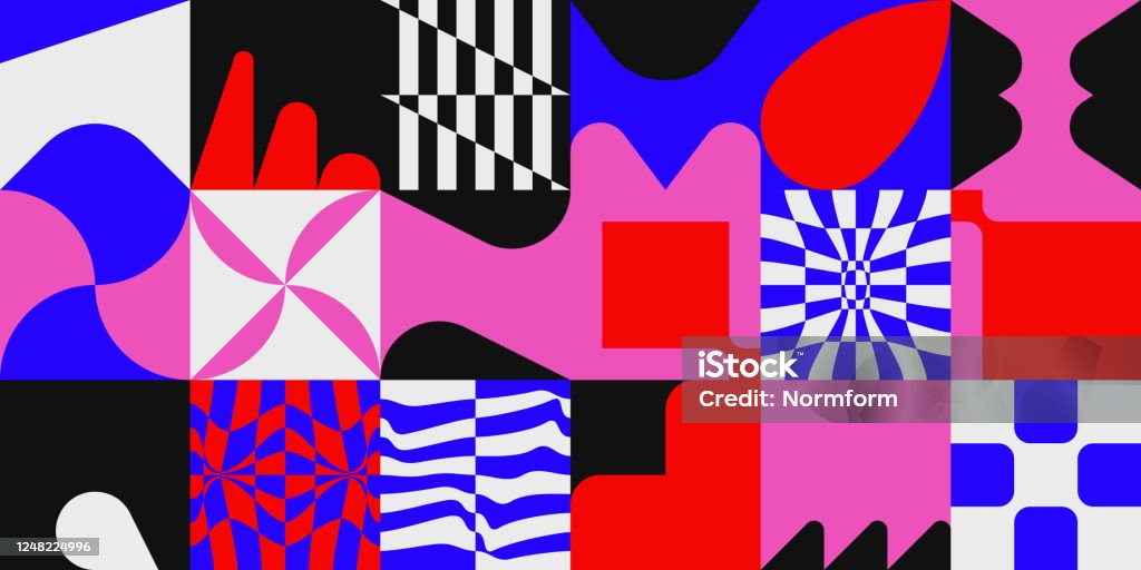 Pattern Deconstructed Deconstructed Abstract Vector Pattern Design Stock Illustration ...