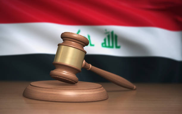 iraq Legal System 3d Render Judge Gavel and iraq flag on background (Depth Of Field) iraqi kurdistan stock pictures, royalty-free photos & images