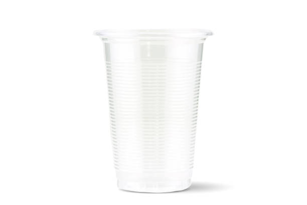 istock Empty disposal plastic drinking glass isolated on white background with clipping path 1248225103