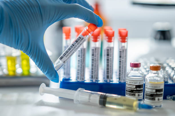 istock Swabs of trial participants who tested positive 1248227988