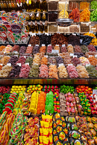 Various kind of sweets in local market