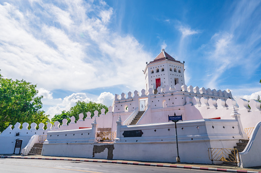 Bangkok/Thailand-30 May 2020:Phra Sumen fort the ancient fort of bangkok.Phra Sumen Fort is the northernmost of Rattanakosin's original forts,