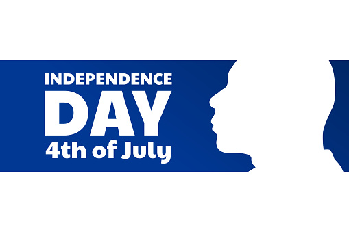 Independence Day in United States of America, USA. 4th of July. Holiday concept. Template for background, banner, card, poster with text inscription. Vector EPS10 illustration