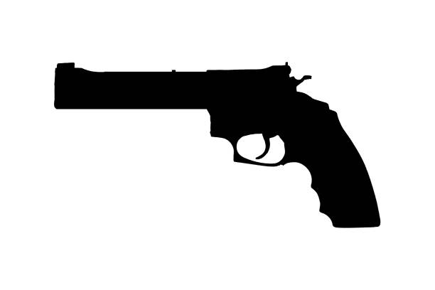 istock Revolver Side View Isolated Graphic Silhouette 1248237729