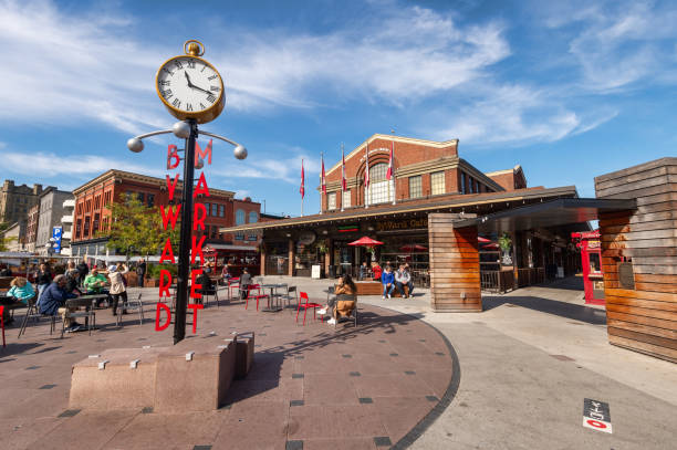 Ottawa, CA - 9 October 2019: Byward Covered Market in Ottawa