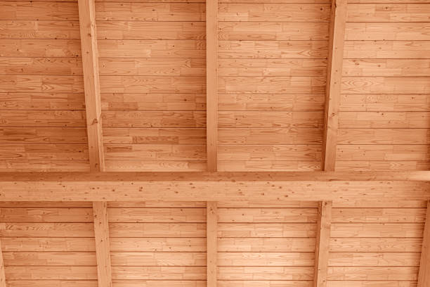 istock The construction of the wooden roof. 1248242561