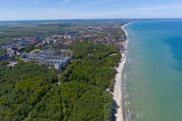 istock Top view of the Baltic sea coast. 1248247322