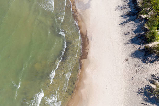 istock Top-down view of the sea beach. 1248247334